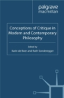 Image for Conceptions of critique in modern and contemporary philosophy