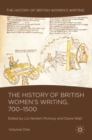 Image for The history of British women&#39;s writing.: (700-1500) : Volume one,