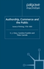 Image for Authorship, Commerce and the Public: Scenes of Writing 1750-1850