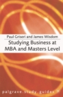 Image for Studying business at MBA and Masters level