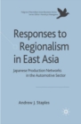 Image for Responses to regionalism in East Asia: Japanese production networks in the automotive sector