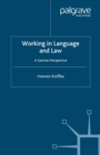 Image for Working in language and law: a German perspective