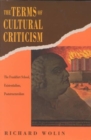 Image for The terms of cultural criticism  : the Frankfurt school, existentialism, poststructuralism