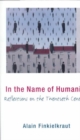 Image for In the name of humanity  : reflections on the twentieth century