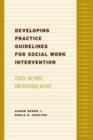 Image for Developing practice guidelines for social work intervention  : issues, methods, and research agenda
