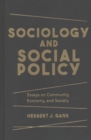 Image for Sociology and Social Policy