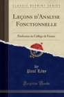 Image for Lecons d&#39;Analyse Fonctionnelle