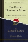 Image for Oxford History of Music: The Music of the Seventeenth Century