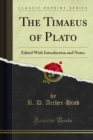 Image for Timaeus of Plato: Edited With Introduction and Notes