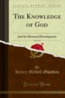 Image for Knowledge of God: And Its Historical Development