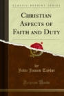 Image for Christian Aspects of Faith and Duty