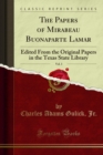 Image for Papers of Mirabeau Buonaparte Lamar: Edited From the Original Papers in the Texas State Library