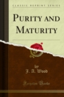 Image for Purity and Maturity