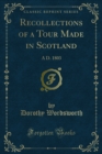 Image for Recollections of a Tour Made in Scotland: A D. 1803