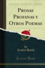 Image for Prosas Profanas Y Otros Poemas