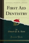 Image for First Aid Dentistry