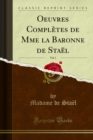 Image for Oeuvres Completes De Mme La Baronne De Stael