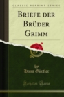 Image for Briefe Der Bruder Grimm