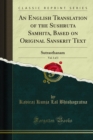 Image for English Translation of the Sushruta Samhita, Based On Original Sanskrit Text: Sutrasthanam