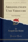 Image for Abhandlungen Und Versuche: Erste Sammlung (Classic Reprint)