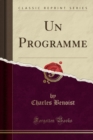 Image for Un Programme (Classic Reprint)