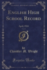 Image for English High School Record, Vol. 39