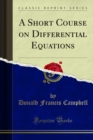 Image for Short Course On Differential Equations