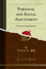 Image for Personal and Social Adjustment: A Text in Social Science