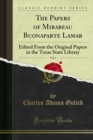 Image for Papers of Mirabeau Buonaparte Lamar: Edited from the Original Papers in the Texas State Library