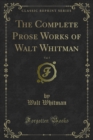 Image for Complete Prose Works of Walt Whitman