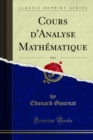 Image for Cours D&#39;analyse Mathematique