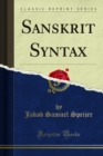 Image for Sanskrit Syntax