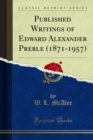 Image for Published Writings of Edward Alexander Preble (1871-1957)