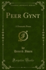 Image for Peer Gynt: A Dramatic Poem