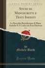 Image for Studi Di Manoscritti E Testi Inediti, Vol. 1