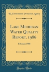 Image for Lake Michigan Water Quality Report, 1986: February 1988 (Classic Reprint)