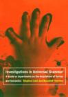 Image for Investigations in universal grammer  : a guide to experiments on the acquisition of syntax and semantics