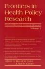 Image for Frontiers in health policy researchVol. 7