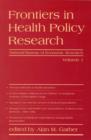 Image for Frontiers in health policyVol. 1