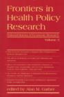 Image for Frontiers in health policy researchVol. 5 : Volume 5