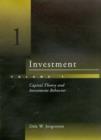 Image for Investment : Capital Theory and Investment Behavior : Volume 1