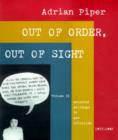 Image for Out of Order, Out of Sight : v. 2 : Selected Writings in Art Criticism, 1967-92