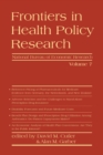 Image for Frontiers in health policy research 7