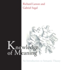 Image for Knowledge of Meaning : An Introduction to Semantic Theory