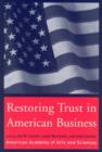 Image for Restoring Trust in American Business