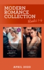 Image for Modern Romance April 2020 Books 1-4 : The Innocent&#39;s Forgotten Wedding (Passion in Paradise) / His Greek Wedding Night Debt / The Spaniard&#39;s Surprise Love-Child / A Bride Fit for a Prince?