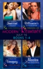 Image for Modern romance July 2016Books 1-4 : Di Sione&#39;s Innocent Conquest / A Virgin for Vasquez / The Billionaire&#39;s Ruthless Affair / Master of 