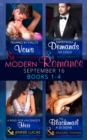 Image for Modern Romance September 2016 Books 1-4: to Blackmail a Di Sione / A Ring for Vincenzo&#39;s Heir / Demetriou Demands His Child / Trapped by Vialli&#39;s Vows (Mills &amp; Boon Collections) (the Billionaire&#39;s Leg