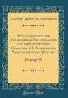 Image for Sitzungsberichte der Philosophisch-Philologischen und der Historischen Classe der K. B. Akademie der Wissenschaften zu Munchen: Jahrgang 1902 (Classic Reprint)