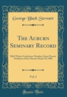 Image for The Auburn Seminary Record, Vol. 2: Mid-Winter Conference Number; Some Present Problems of the Church; March 10, 1906 (Classic Reprint)